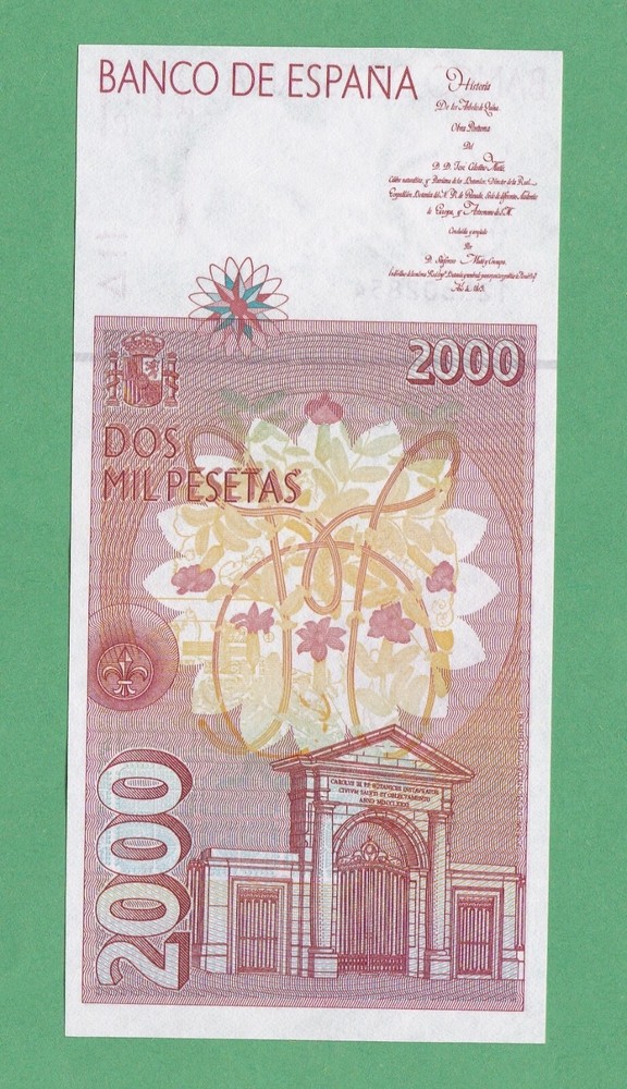 Spain 2,000 Pesetas Note P-164 UNCIRCULATED
