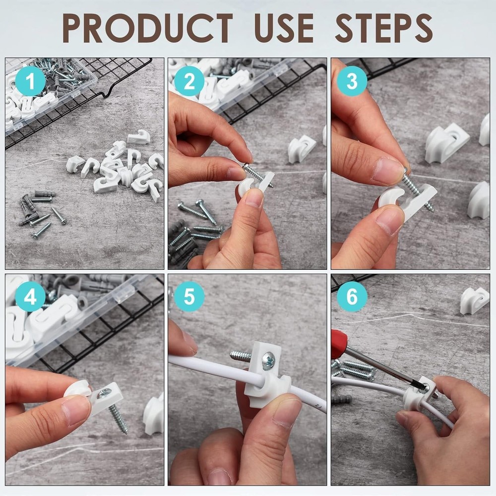 20 Pieces White Wire Shelf Clips Closet Shelves Down Wall Loop Clips Plastic He