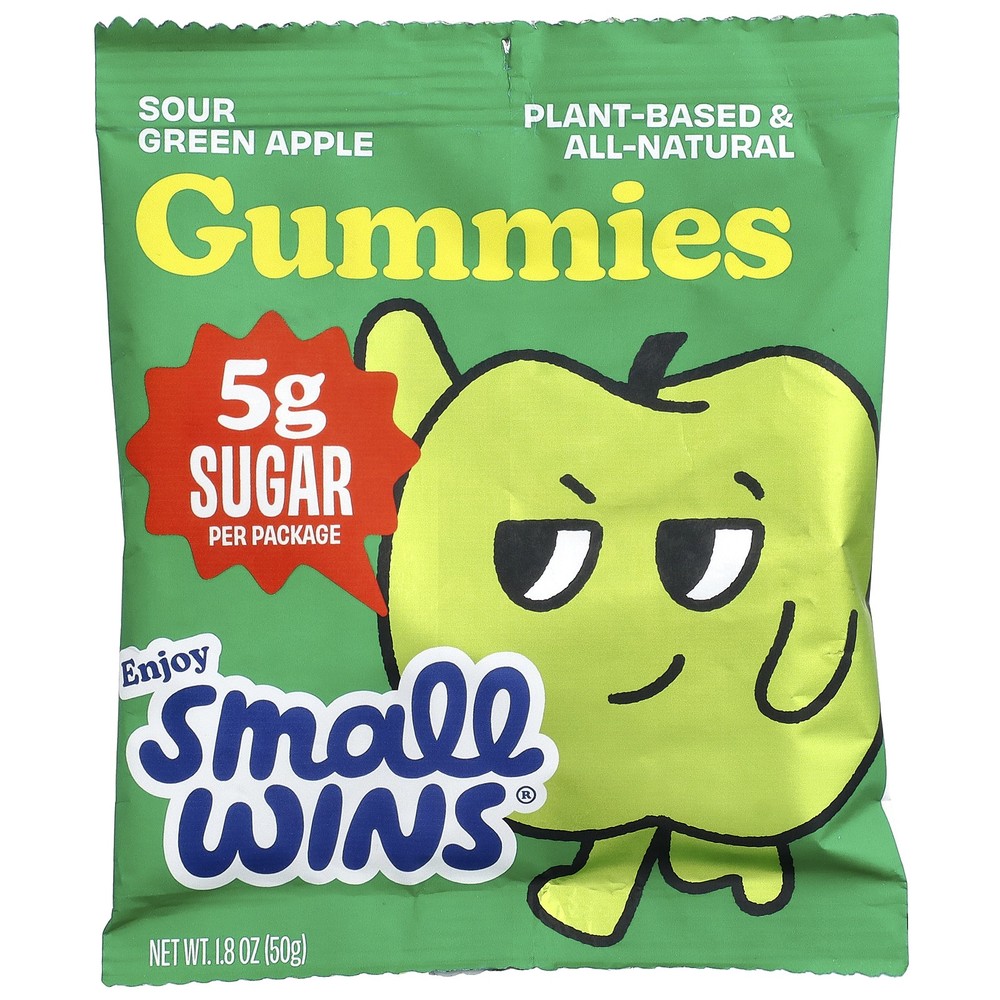 Gummies, Sour Green Apple, 1.8 oz (50 g)
