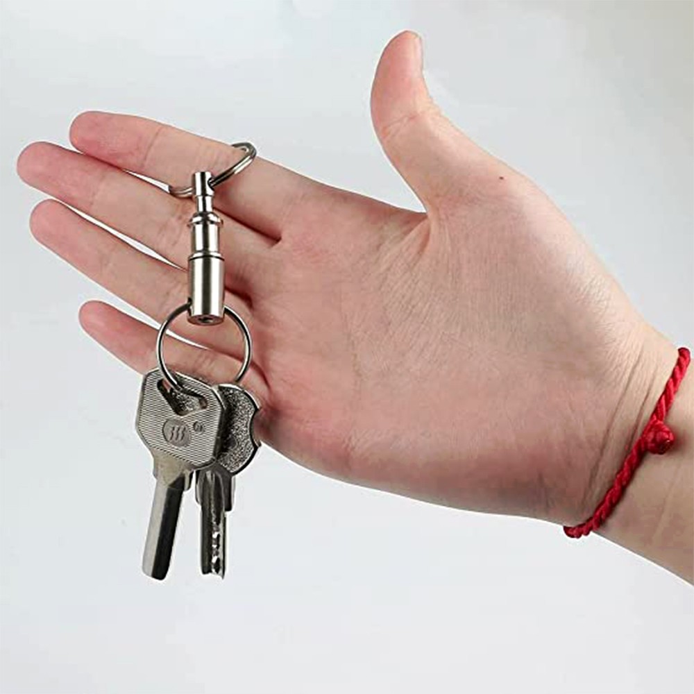 10Pcs Quick Release Detachable Keychain Pull Apart Snap Lock Dual Key Ring
