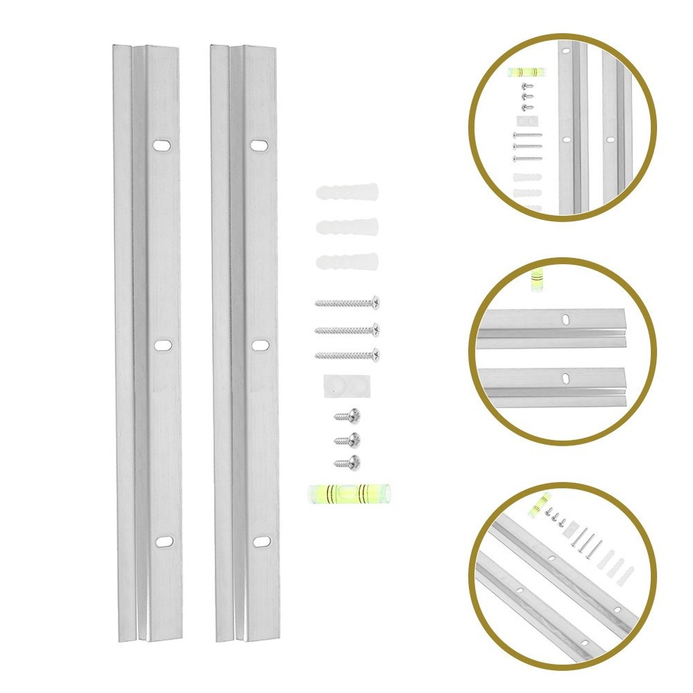 2 Sets Picture Frame Hardware Wall Mounting Interlocking Brackets
