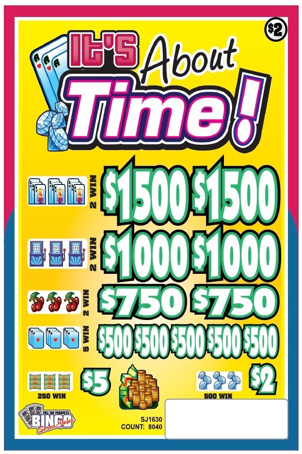 NEW pull tickets IT'S ABOUT TIME - $2 Instant Tabs
