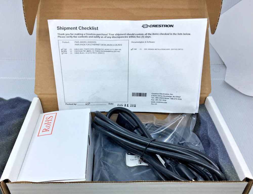 Crestron PWE-4803RU PoE Injector - NIB