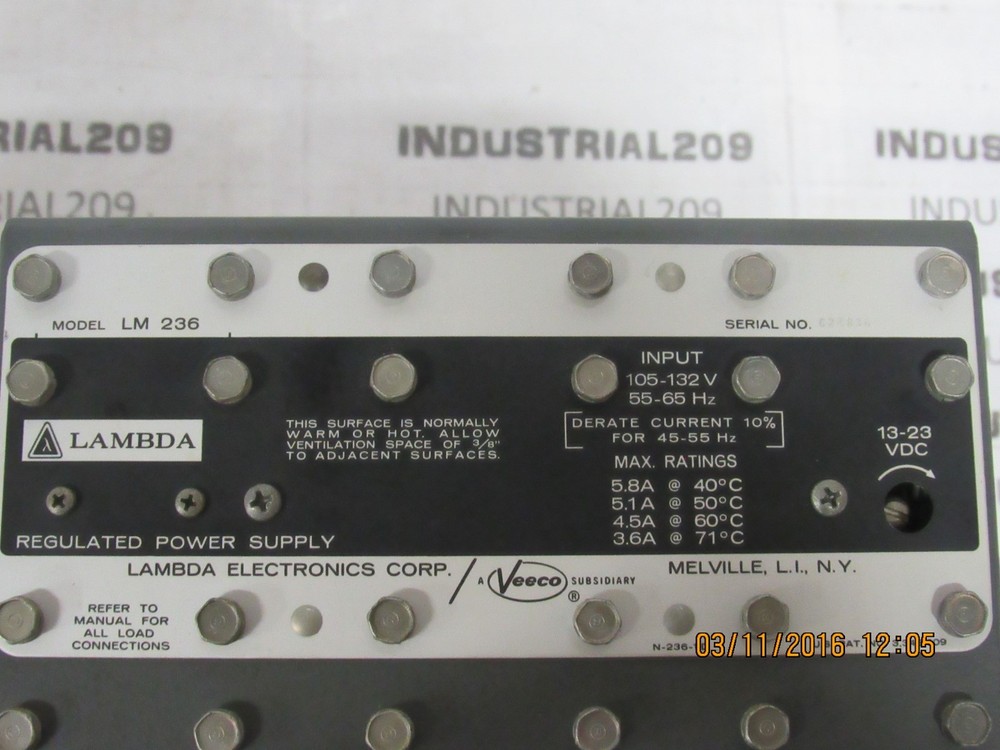 LAMBDA ELECTRIC REGULATED POWER SUPPLY 105-132V USED