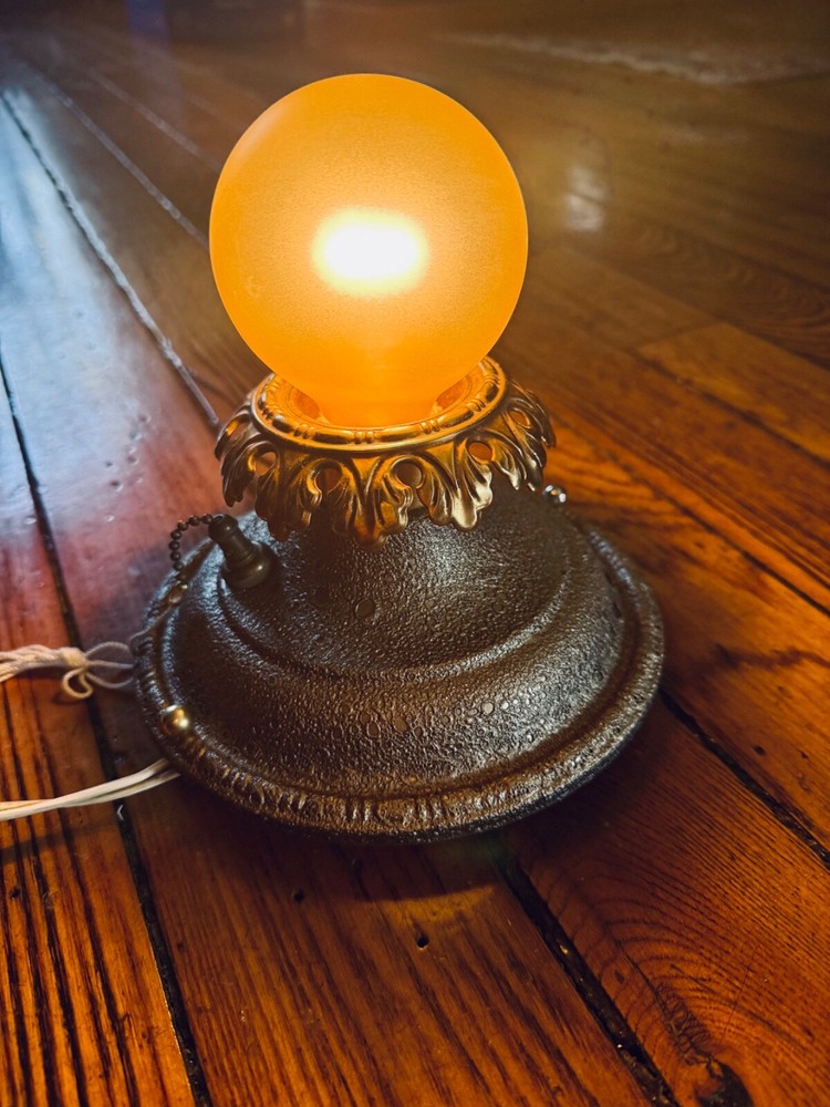 Antique Ceiling Mount, single bulb Fabulous Patina, Restored