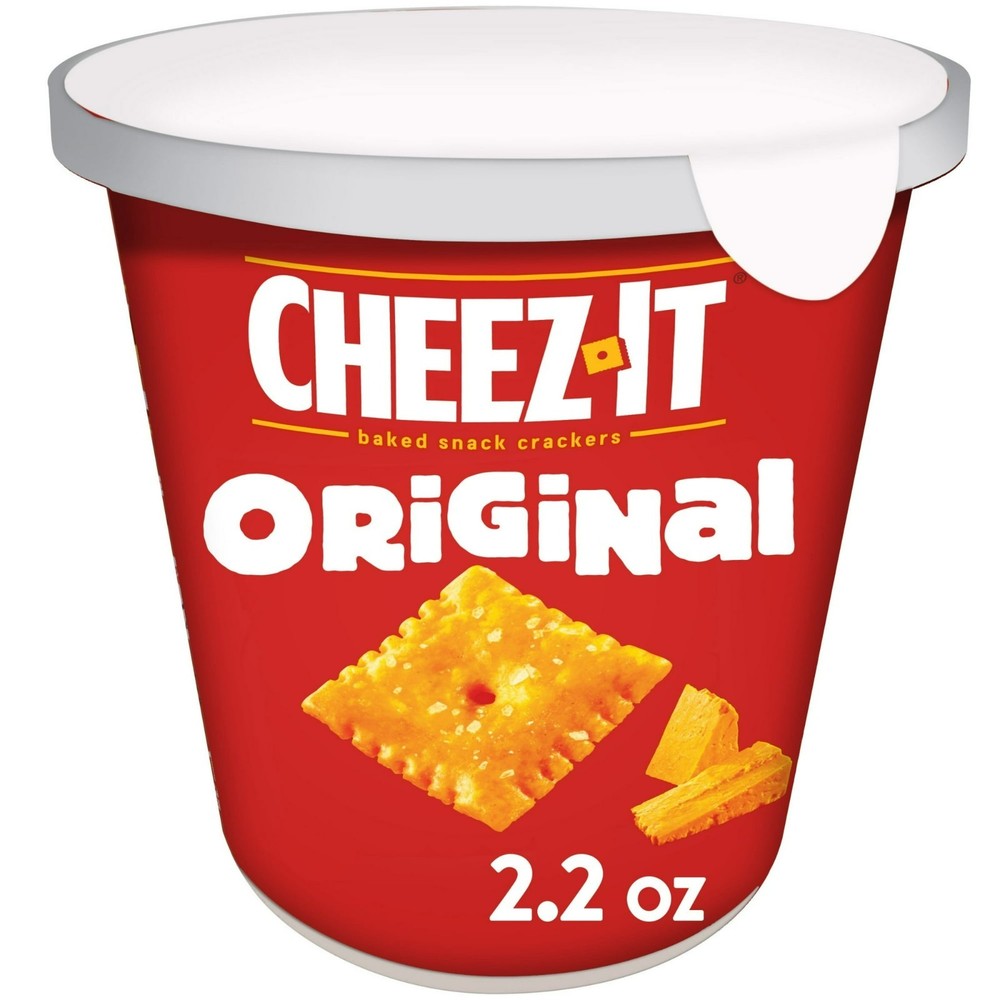 Cheez-It Original Cheese Crackers Snack Cups 2.2 oz – 12 Pack Baked Crackers