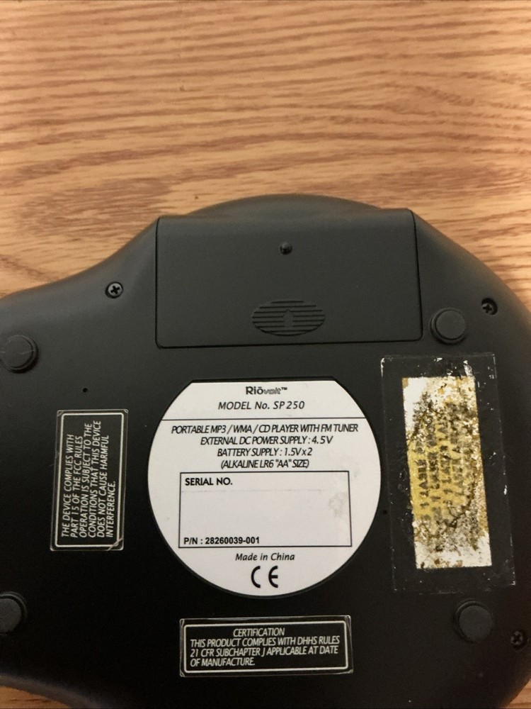 Riovolt SP250 Remote CD Player w/Leather Case READ UNTESTED