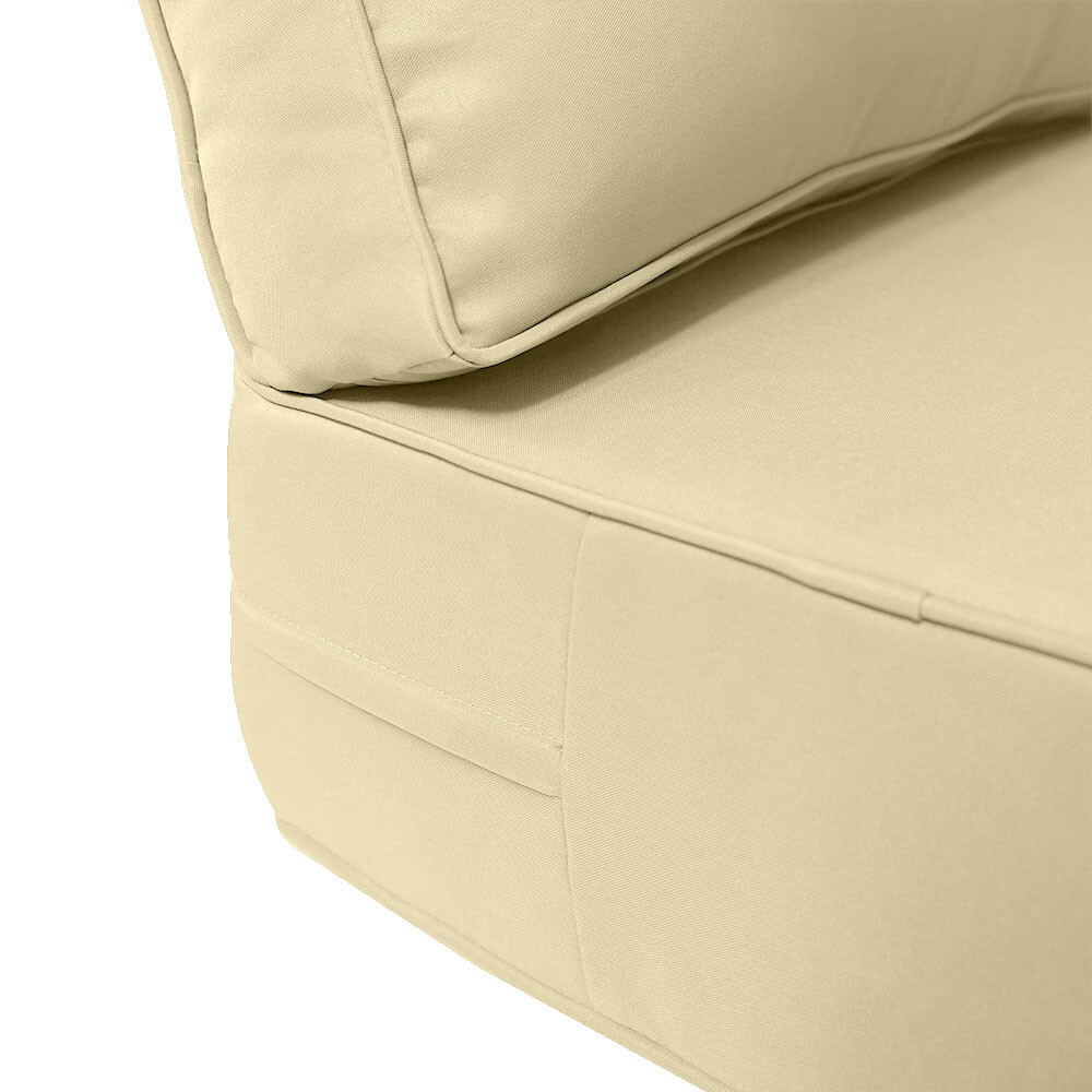 |SLIPCOVER ONLY| Outdoor Same Piped Deep Seat Backrest Pillow Cover Small AD103