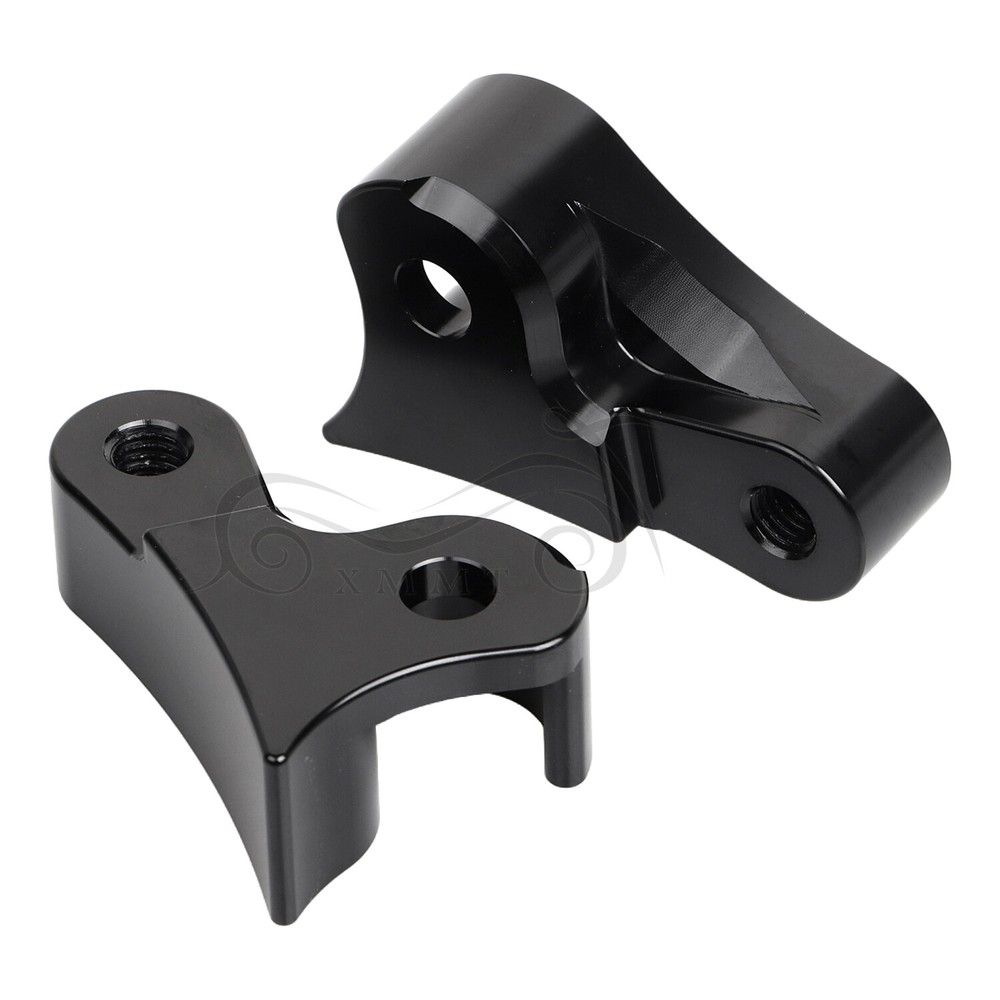 Black 1'' Drop Lowering Block Brackets For Harley Touring Electra Glide 08-23