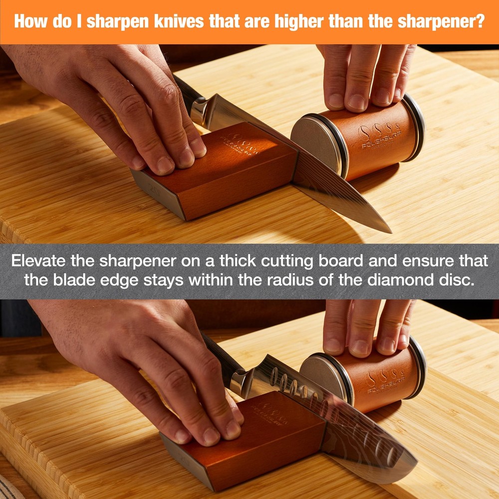 Rolling Sharpener Kit for Kitchen – Chef Sharpening Tool with 15° & 20° Magne...