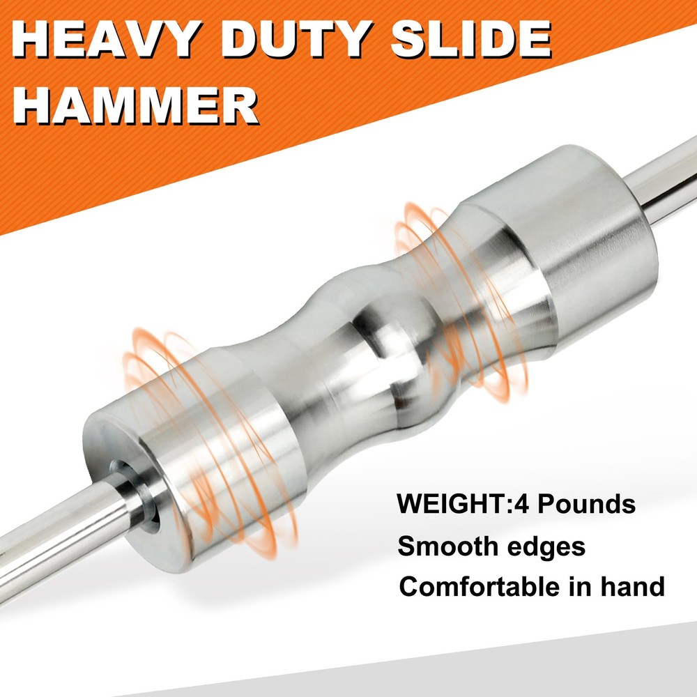 CV Axle Puller Tool Slide Hammer 8PC Set 63mm 48mm Fork Adapter Front Wheel Driv