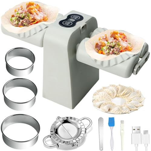 Electric Dumpling Maker Machine, Double Head Automatic Electric Dumpling