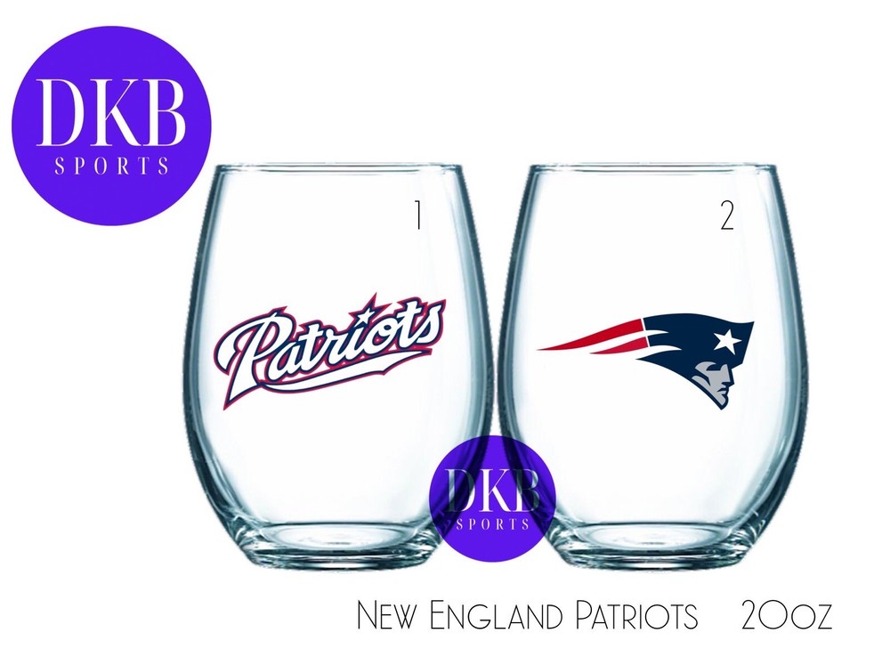 Patriots Stemless Wine SET of 2