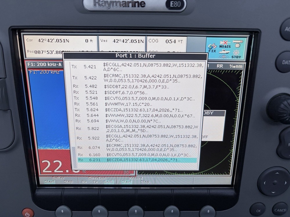 Raymarine E80 Classic GPS Chartplotter Multifunction Display ONLY; Tested