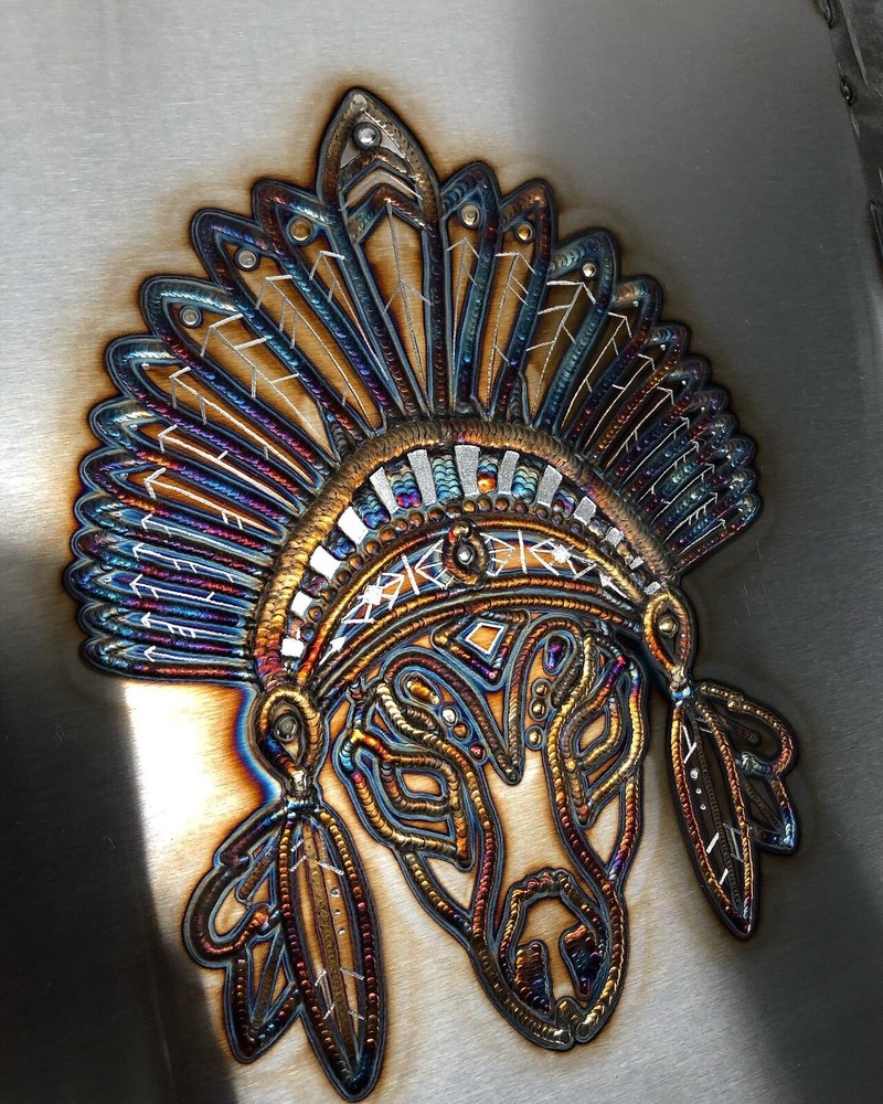 Stainless Steel Weld Art (Native Deer)