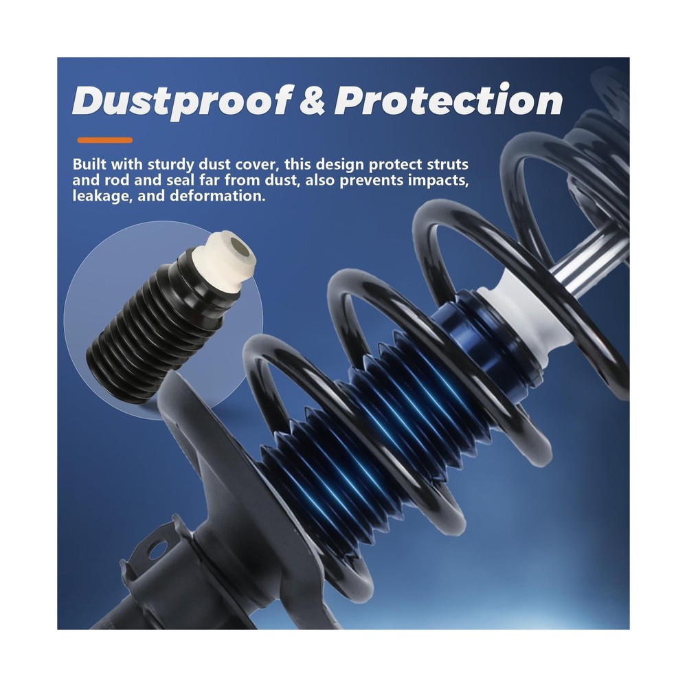 KUIPERAUTO Front and Rear Struts Complete Assembly Shocks Absorbers Compatibl...