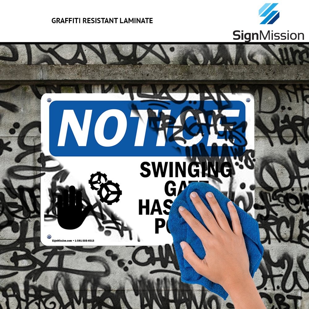 OSHA Notice Sign While Engine Running Prop May Engage Creating | Vinyl Label...
