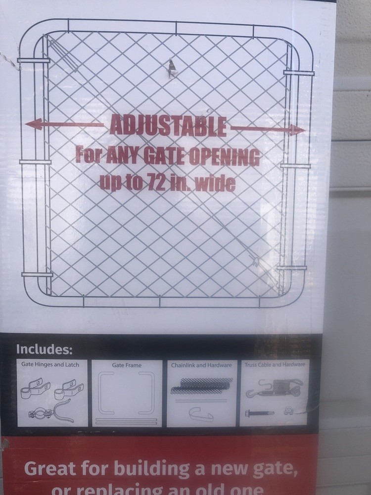 Fit Right Adjustable Gate Kit, Round Corner Frame New In Box adjustable 72" wide