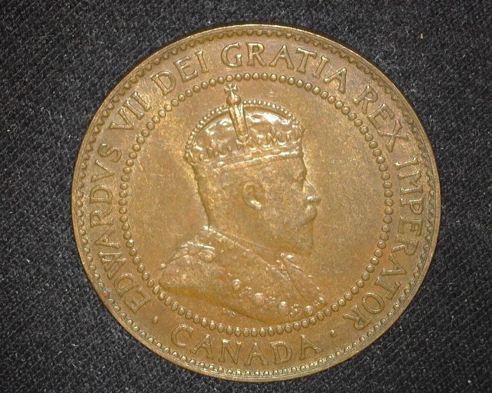 CANADA 1909 LARGE CENT KM8 ABOUT UNCIRCULATED ~FCS-974