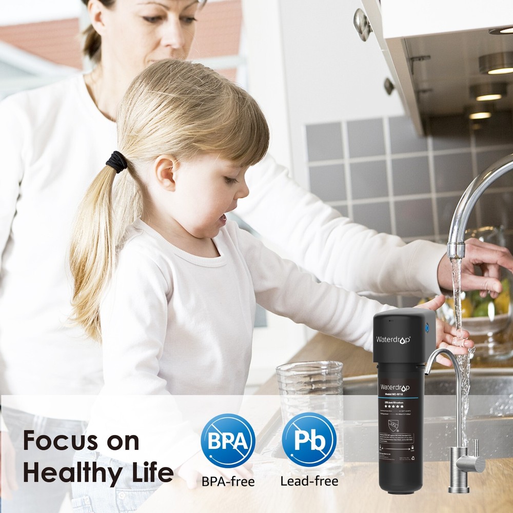 Waterdrop 10UB Under Sink Drinking Water Filtration System,NSF/ANSI 42 Certified