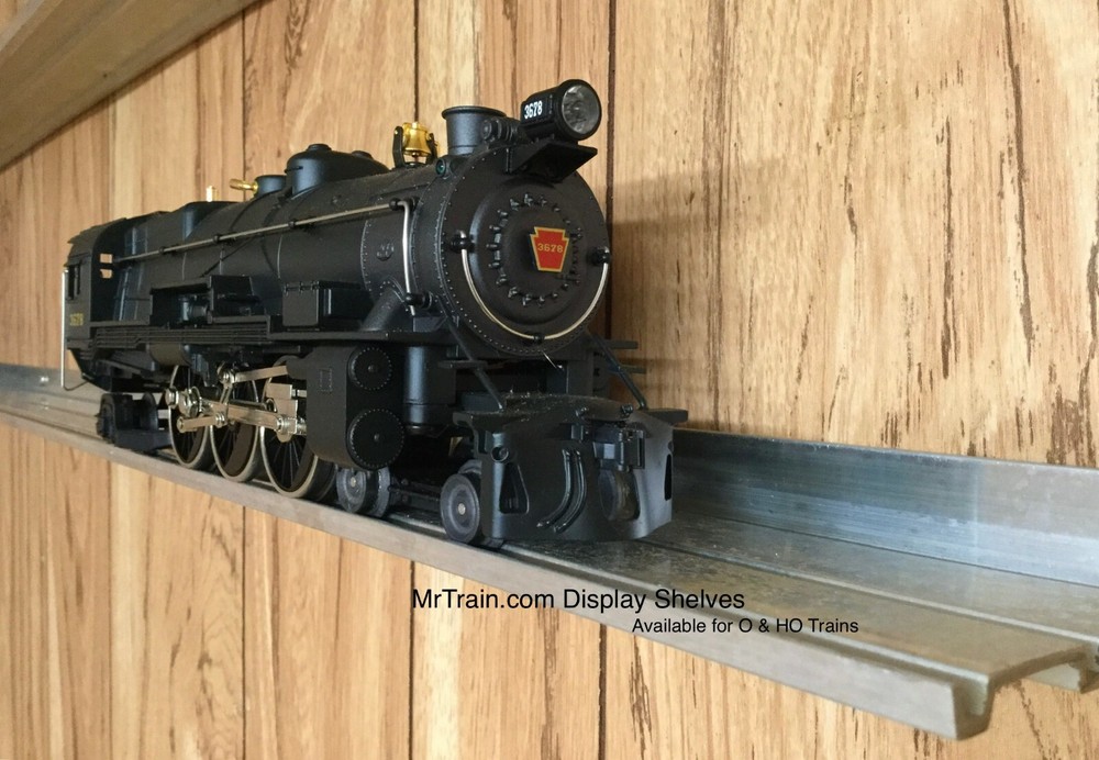 TRAIN SHELF with END CAPS - 24 inch - Wall Display - Model Railroad Trains