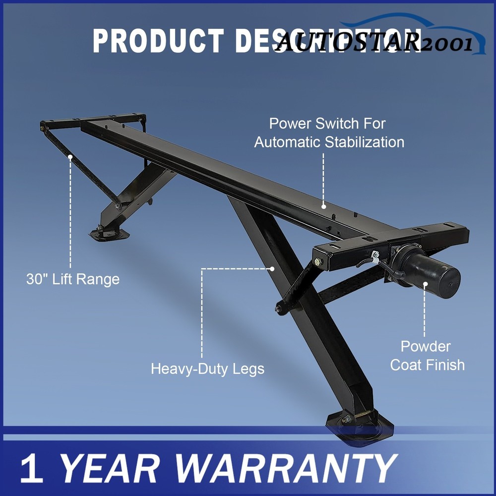 Universal Rear Trailer Stabilizer Jack Stand Stabilizer Jack Kit 298707 Black