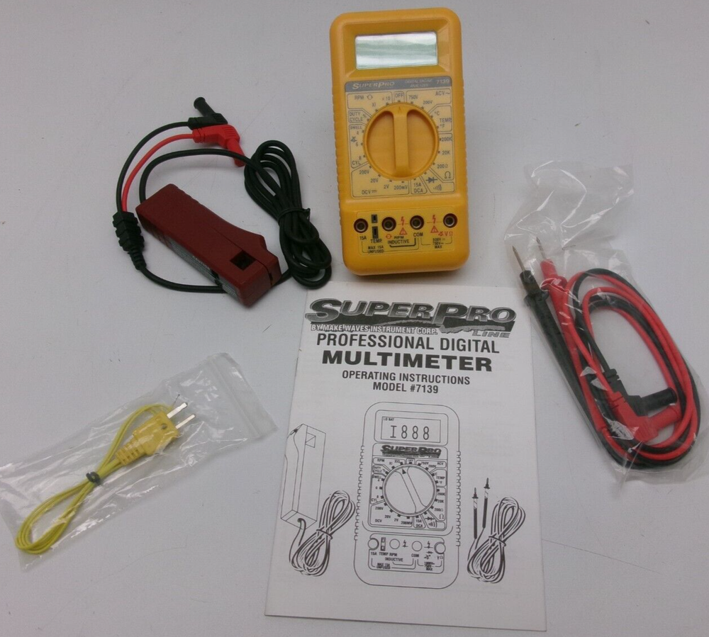 SUPERPRO Model #7139 DIGITAL ENGINE ANALYZER / MULTIMETER KIT #20