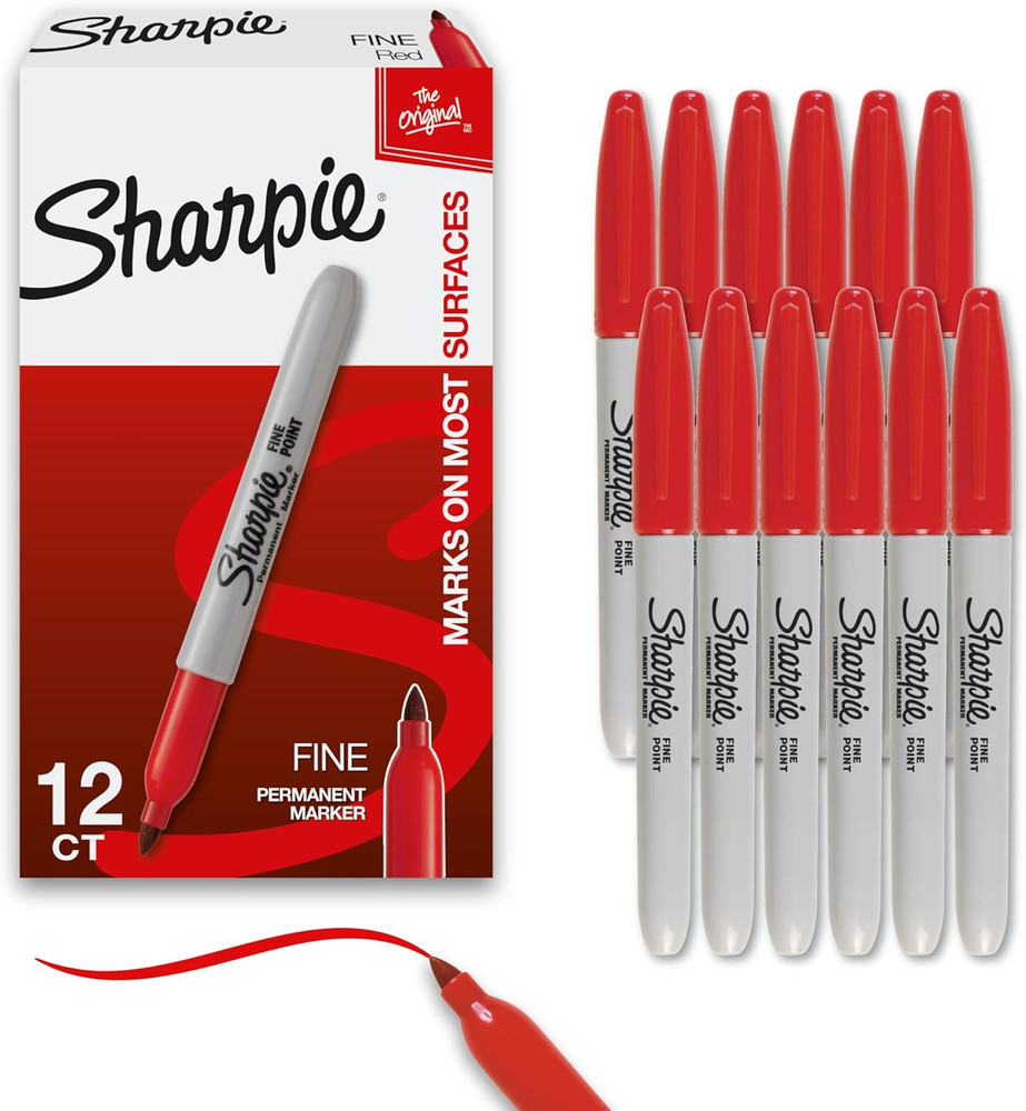 Sharpie Permanent Markers Set, Fine Tip Markers, Quick Drying and Fade Resistant