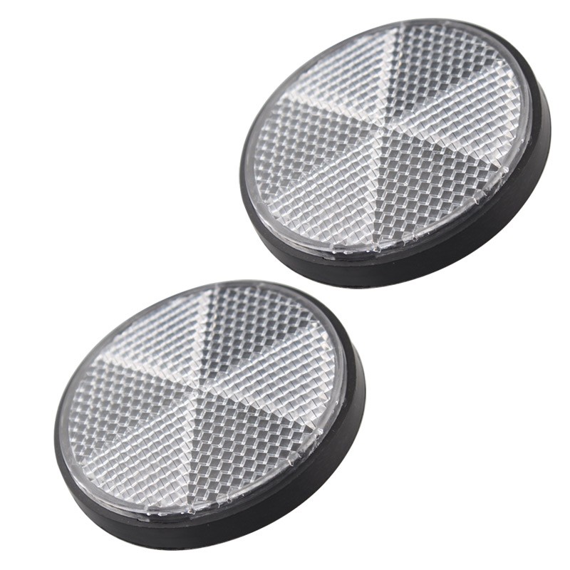 Pair Front Round Clear Reflector Set For Motorcycles Bikes Dirt Bikes Universal