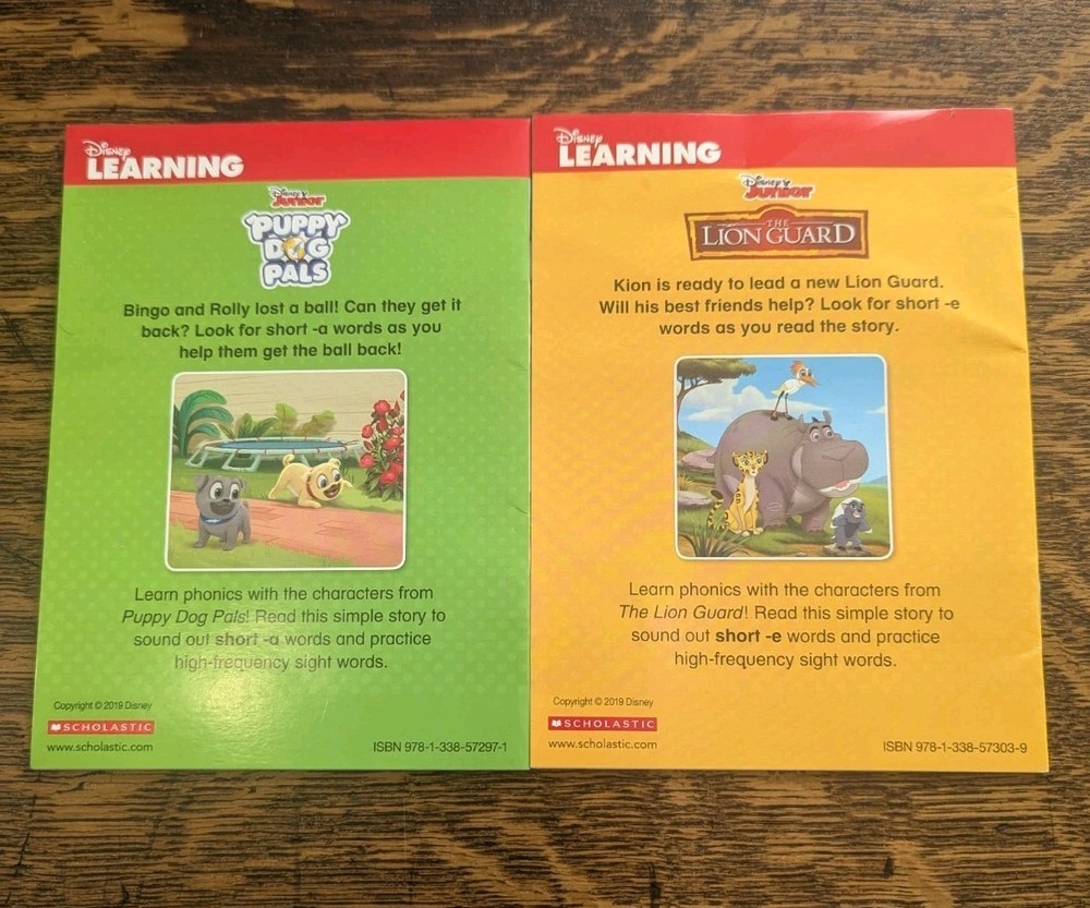 Disney Junior Phonics Reading Program Set 10 Books & 2 Workbooks