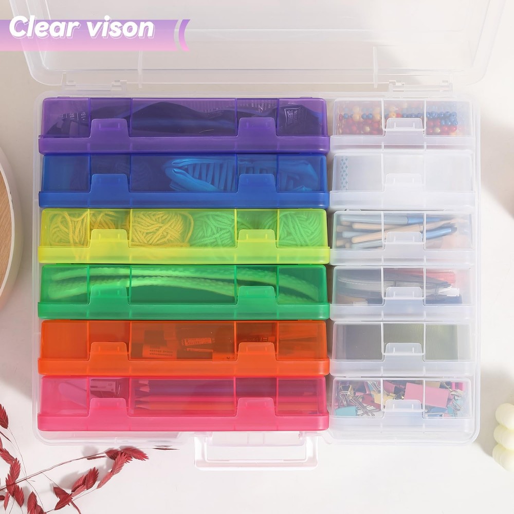 Plastic Storage Boxes & Organizers - Modern Arts & Crafts Storage with Lids -...