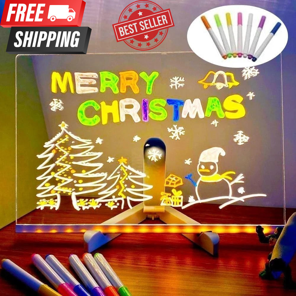 2025 New LED Note Board with Colors, Light Up Acrylic Message Board