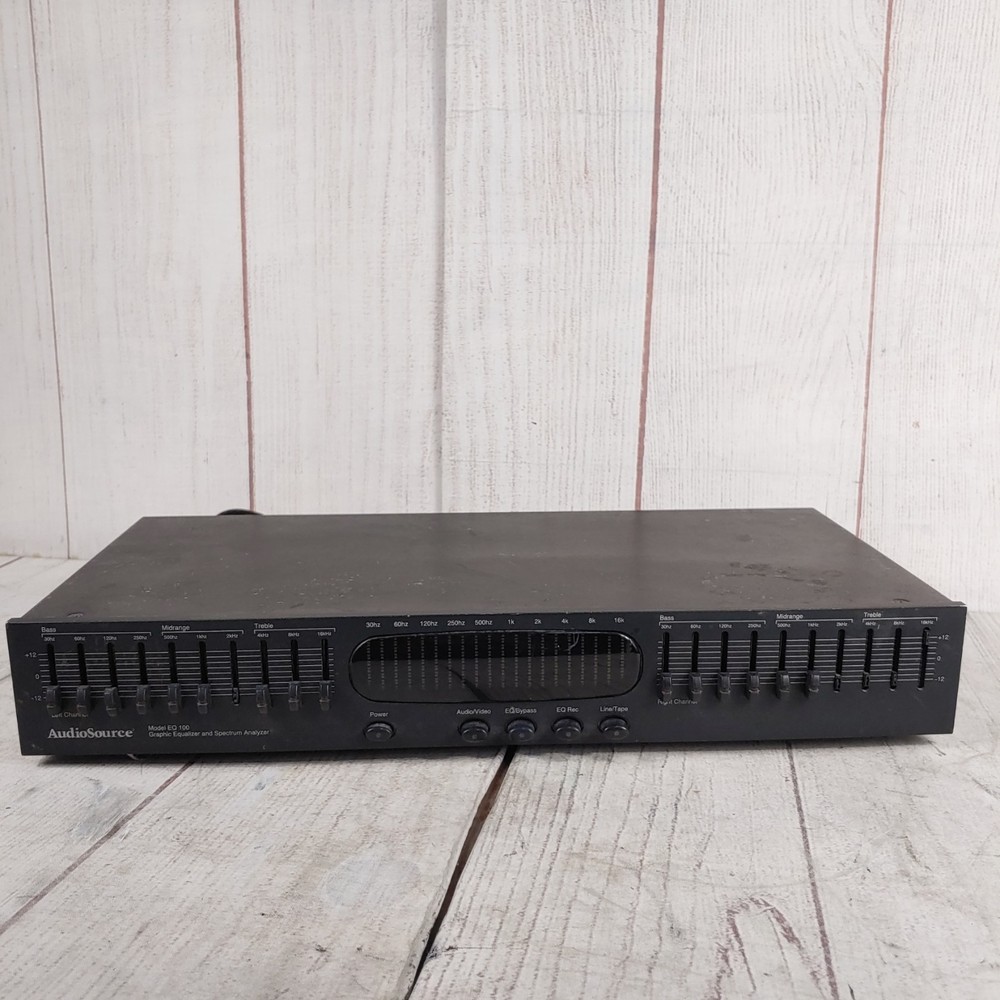 MISSING LIGHTS AudioSource EQ 100 Graphic Equalizer and Spectrum Analyzer TESTED