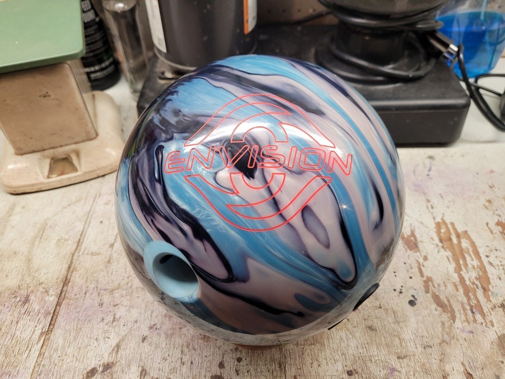 15# Ebonite Envision Pearl Reactive Bowling Ball Blue/Black/Ice