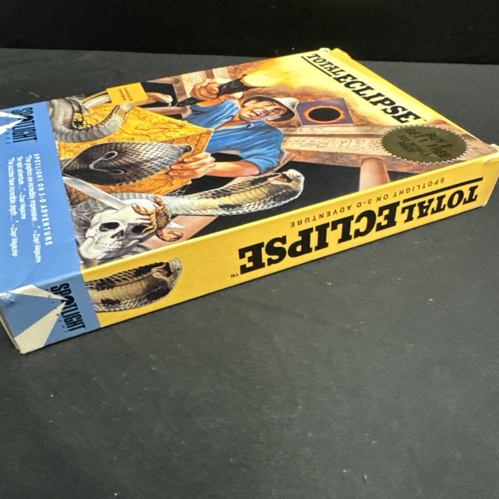 Spotlight Software Total Eclipse for Commodore 64/128 Used 1988 - Original Box