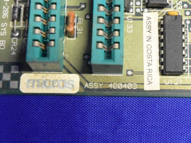 USED MICROS 2700 (2000 SERIES) SYSTEM/MAIN BOARD PN 400403