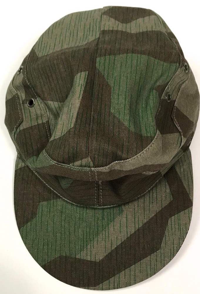 WWII GERMAN SPLINTER CAMO M37 FIELD CAP-XLARGE