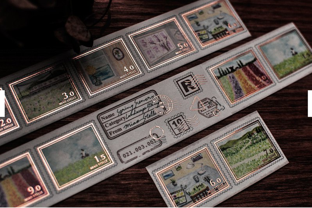 MiaoStelle Spring Stamp Foiled Washi Tape SAMPLE LOOP