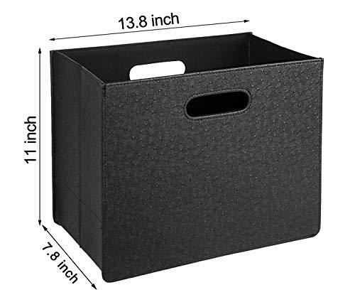 HofferRuffer Magazine Basket Holder, Foldable Magazine Rack, Document File
