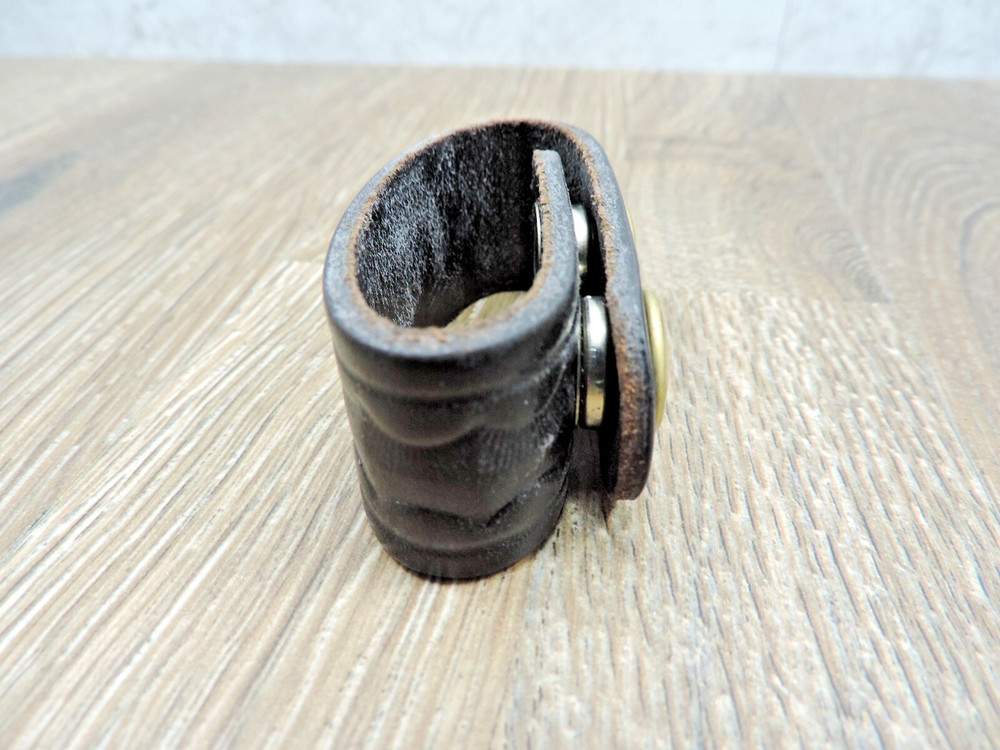 Duty Belt Retainer Black Leather Tooled 2 1/4"