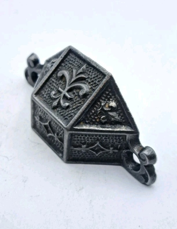 Antique Bin Pull Apothecary Drawer Pull Handle Old Eastlake Cast Iron Hardware