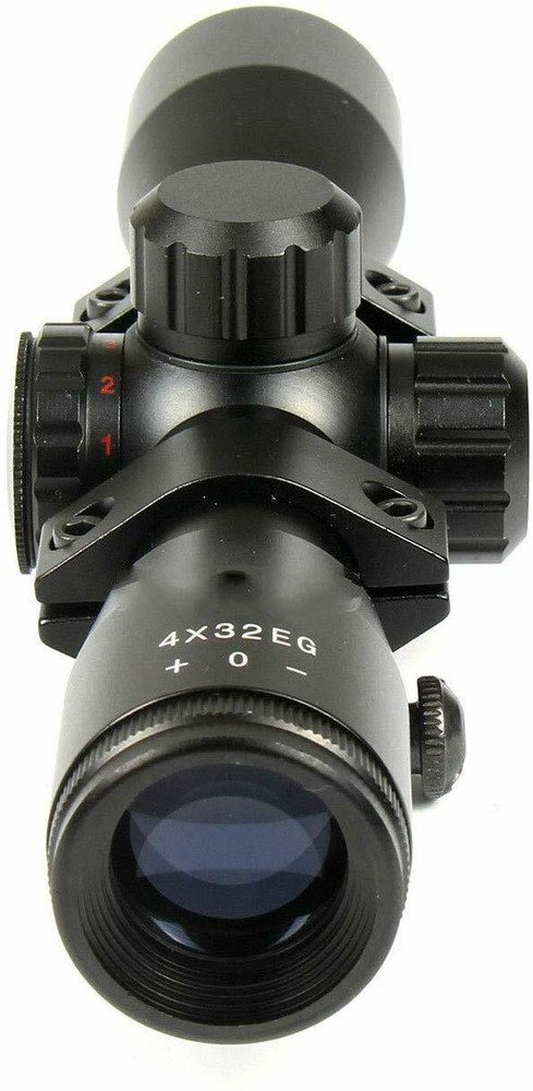 US 4X32 Compact Crossbow Archery Multi Range Reticle Scope Red and Green