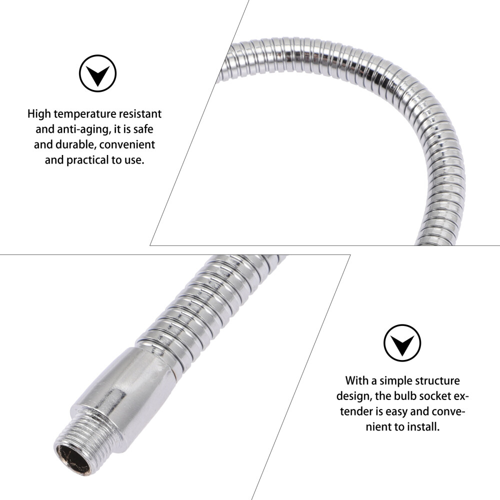 2pcs Flex Arm Replacement Iron Gooseneck Stand Thread Flexible Light Poles