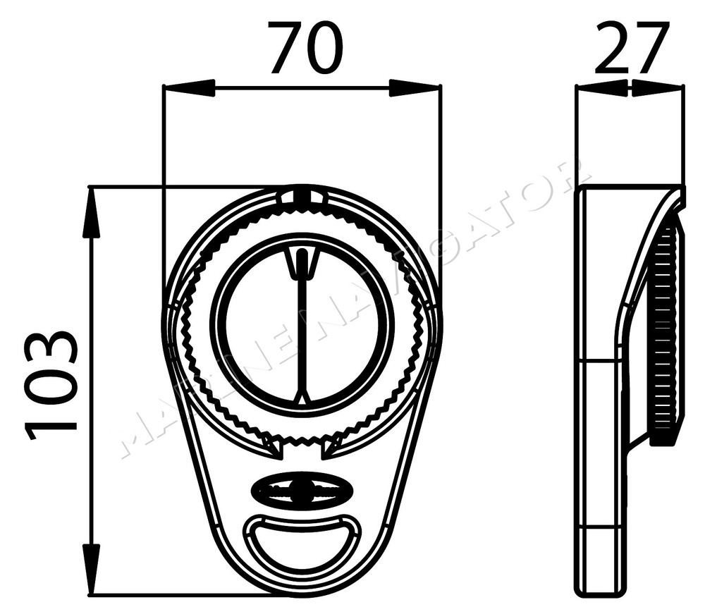 ORION hand compass in yellow
