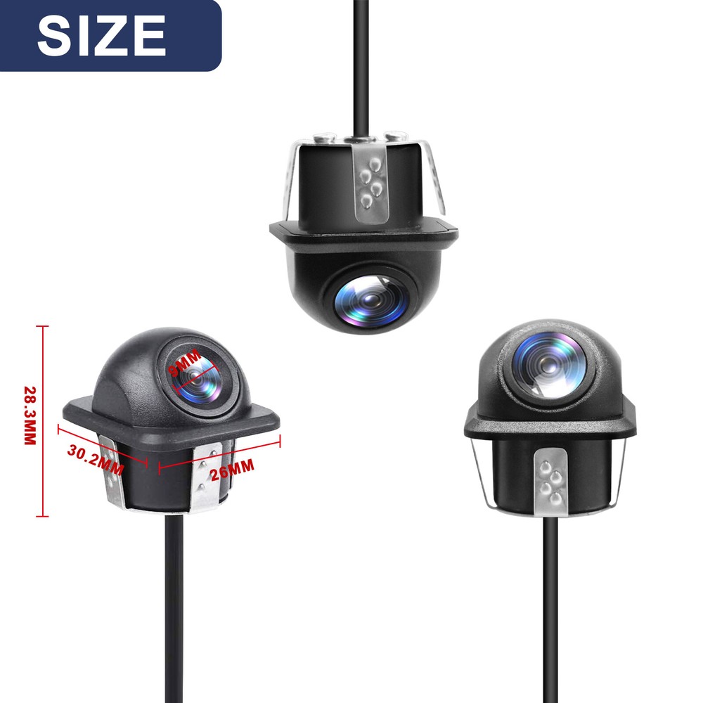 170° AHD Car Rear View Backup Reverse Camera Night Vision Waterproof Cam Black