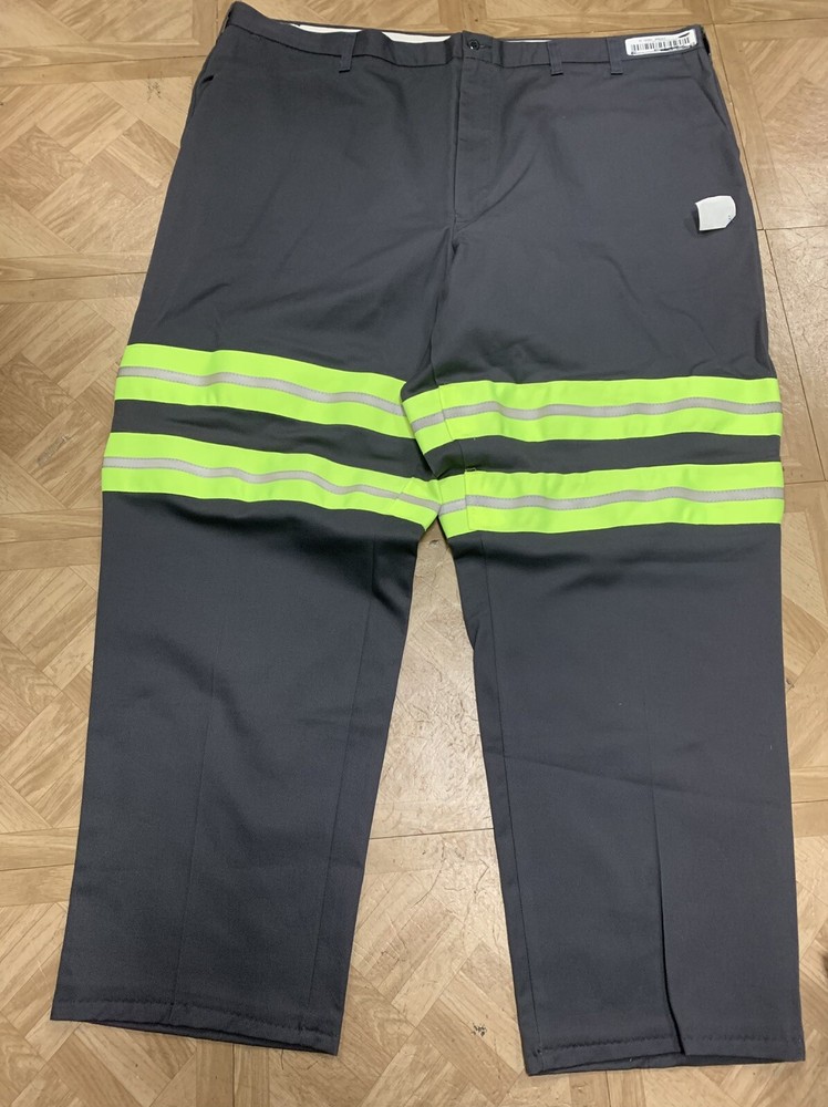 SIZE 46 4 PACK Cintas Enhanced Visibility Cotton Gray Pants, 340-33.