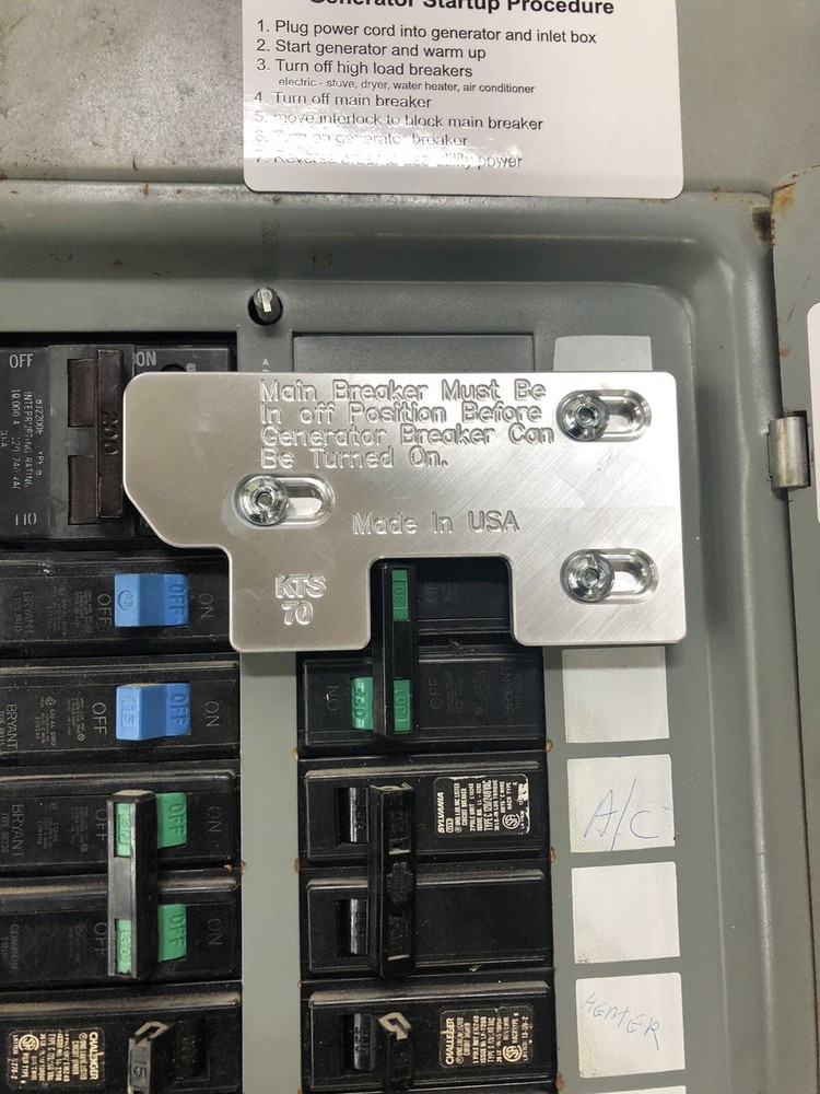 KTS-70 Westinghouse/Bryant 200 amp panel