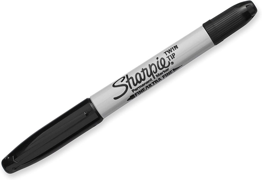 Sharpie Mini Permanent Markers With Chisel Tip Black 4 Count Black Fine Point