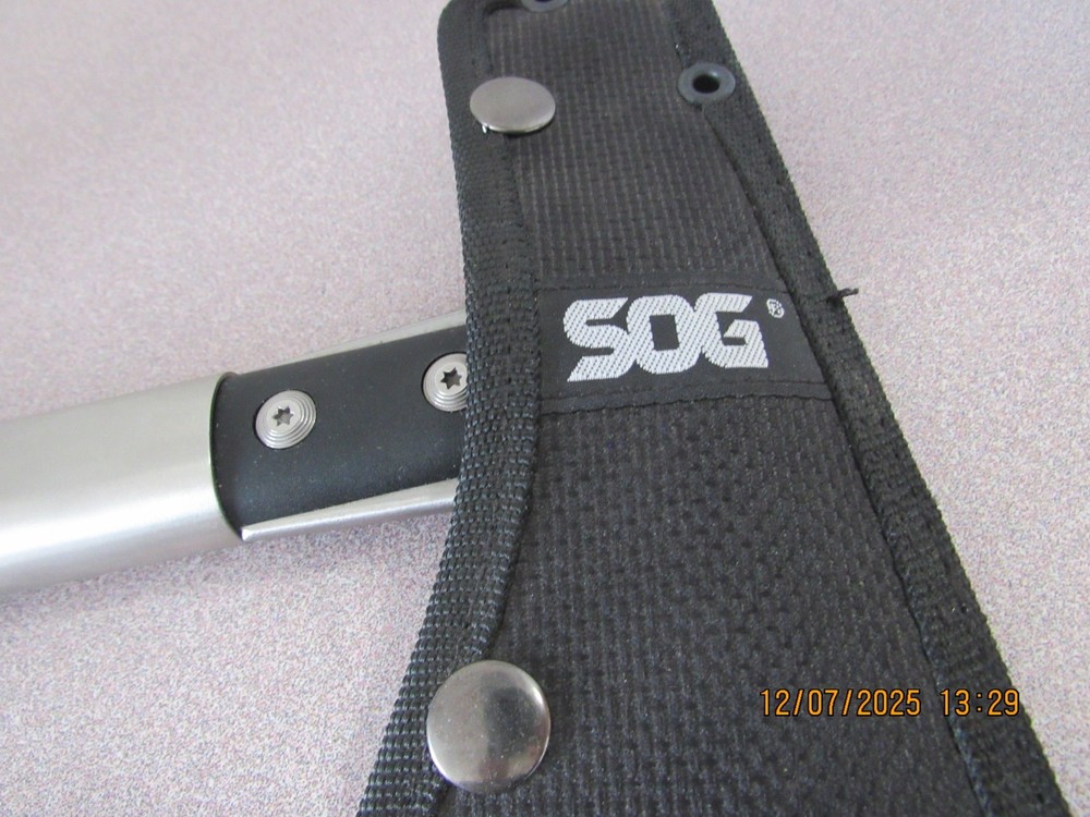 SOG FastHawk Stainless Fixed Axe Head Blade Black Handle Ax + Sheath