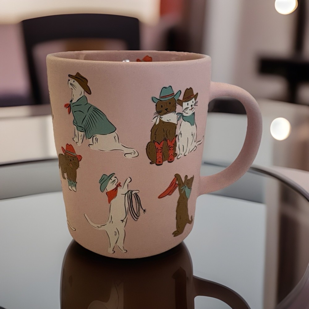 Cowboy Cat Mug Pink By Prima Design